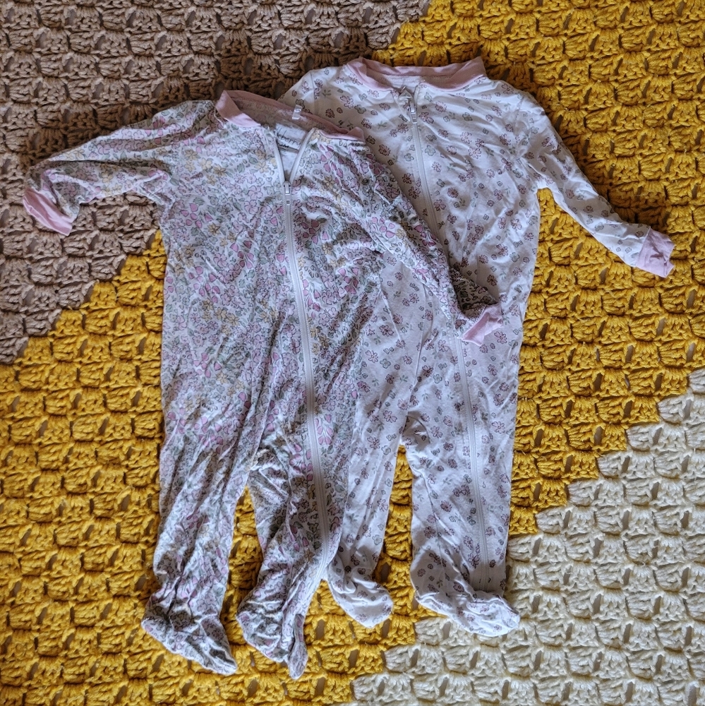 Floral Patterned Baby Onesies